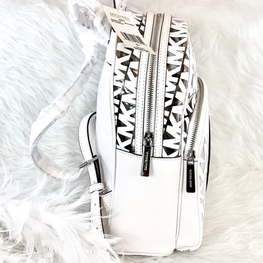 🎒New Michael Kors 🎒Abbey White Medium Backpack - Picture 6 of 7